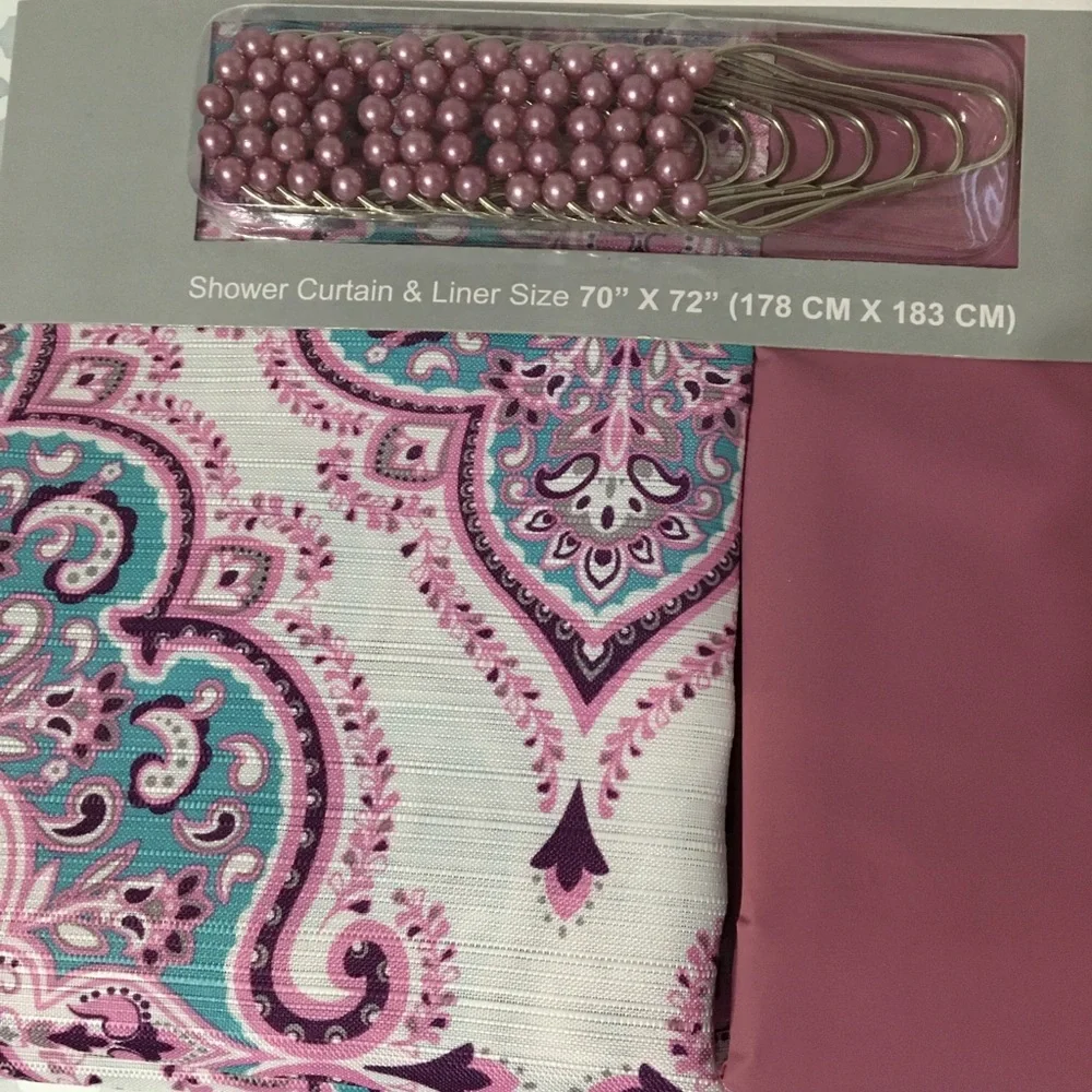 Purple Pastels shower curtain set